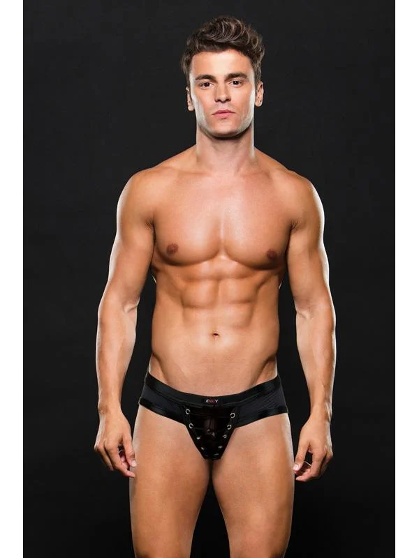 silk - lined women briefs for a touch of luxuryEnvy Locker Room Brief Black BLE095-BLKLXL