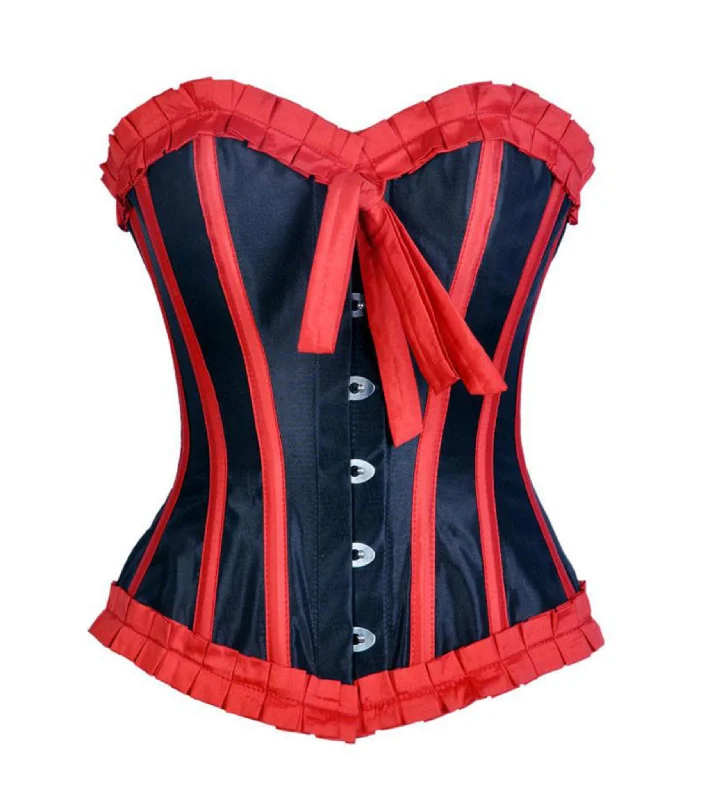 custom fit women bustiers and corsetsQuintella Black Satin Authentic Overbust Corset