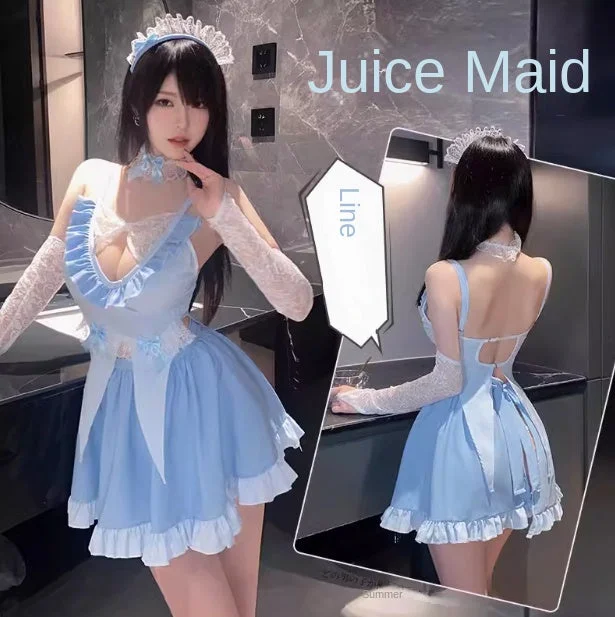 ruffled women sexy lingerie accentsCute maid uniform passion sexy underwear sexy suit lace clothes dating gowns free