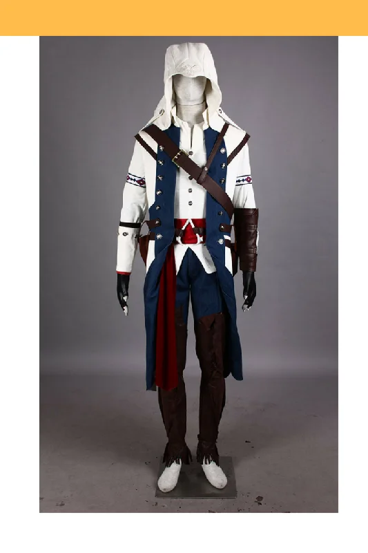 women easy - to - make cosplay costumesAssassin's Creed III Connor White Version Cosplay Costume