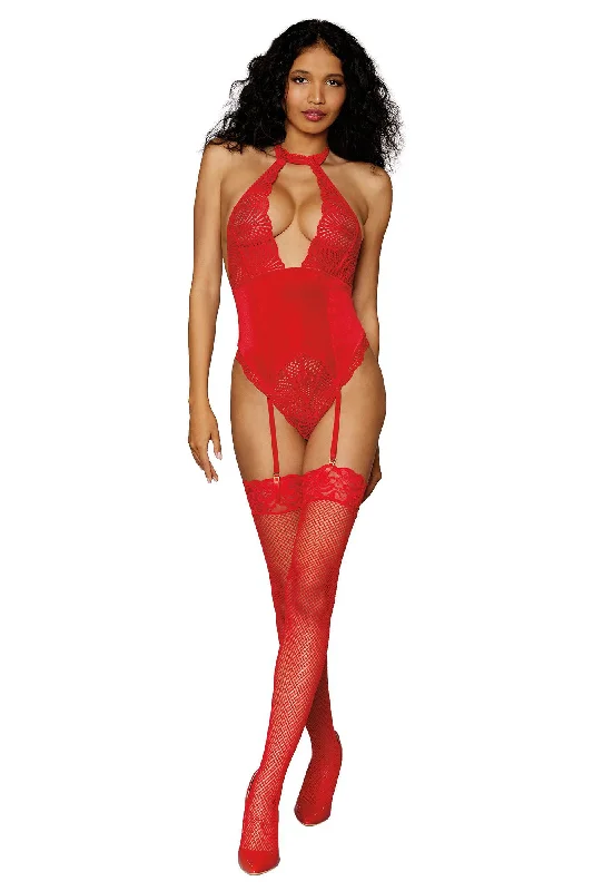 bachelorette party women gartersGarter Teddy - One Size - Lipstick Red