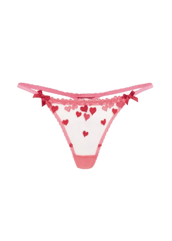 beaded women thongs for a glamorous and eye - catching lookCupid Thong (Red / Pink)