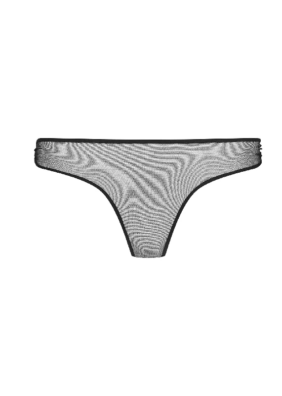 sheer panties for women with a seductive lookNuit Fauve Panty (Black)