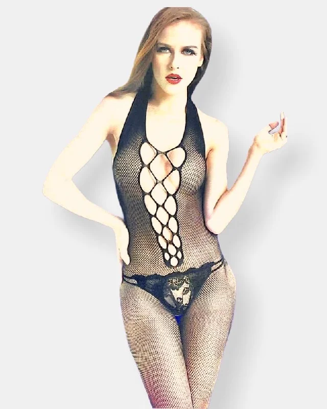 red women sexy lingerie for Valentine's DayBody Stocking Fishnet Dress - Ladies Sexy Net Dresses - HZ8896