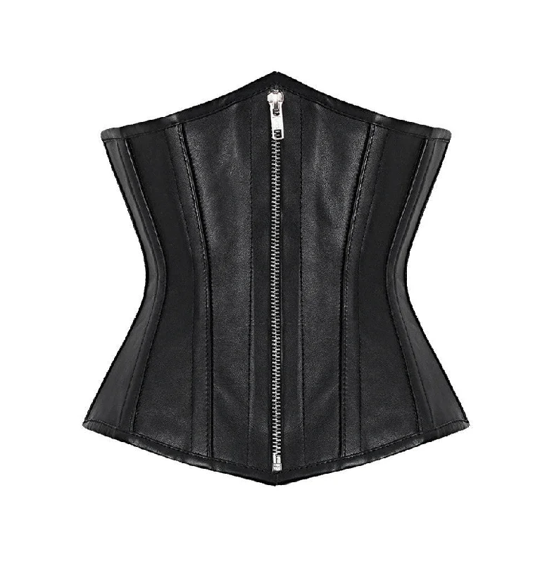 strapless women bustiers and corsets styleGenuine sheep nappa leather Steel Boned Waist Reducing Underbust Corset