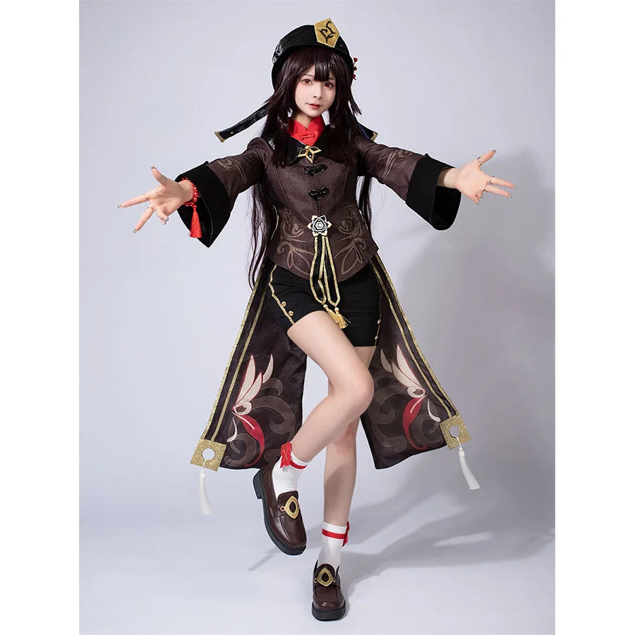 women high - quality cosplay costumesGenshin Impact Hu Tao Cosplay Costume C02934  AAA