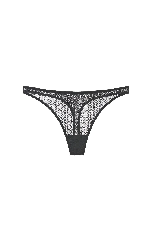 sheer women thongs for a sexy and alluring appearanceHoneycomb Thong | Black