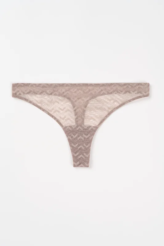 seamless anti - chafing women thongs for friction - free movementElectra Thong | Taupe