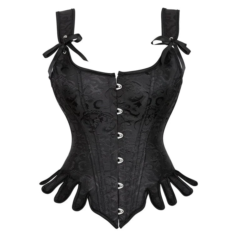 beaded women bustiers and corsetsWomen's Grunge Strappy Jacquard Irregular Overbust Corset