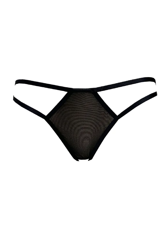 seamless hipster panties for women for a low - rise fitSHEER Open Panty (Black)