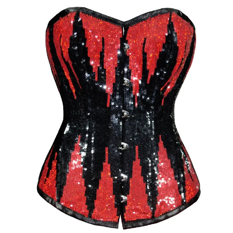 convertible women bustiers and corsetsVesper Sequined Overbust Corset