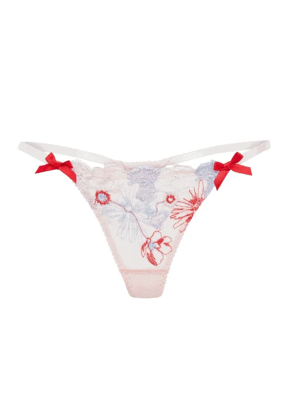 organic cotton women thongs for an eco - friendly choiceZuri Thong (Red / Blue)