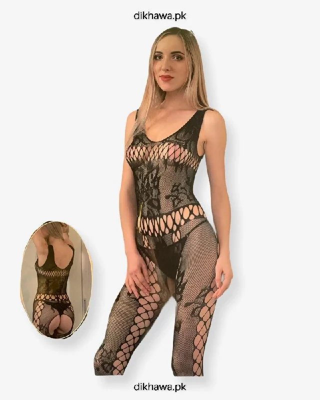 role play women sexy lingerie themesHkmeair Khushi Print Sexy Net Bodystocking No H8247