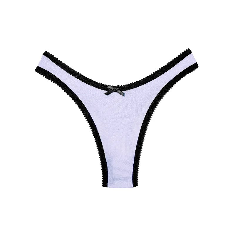 seamless anti - chafing women thongs for friction - free movementCheryl Thong Blue Modal