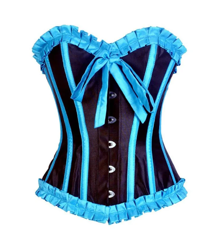 petite women bustiers and corsetsQuintella Black Satin Authentic Overbust Corset