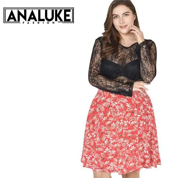 women sexy dresses for Latin dance nightsRed Leaf Printed Skirt