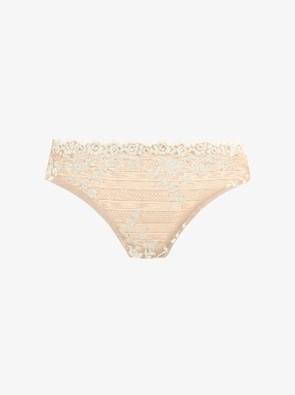 solid color women bikini briefs in bright huesEmbrace Lace Bikini Briefs - Nude