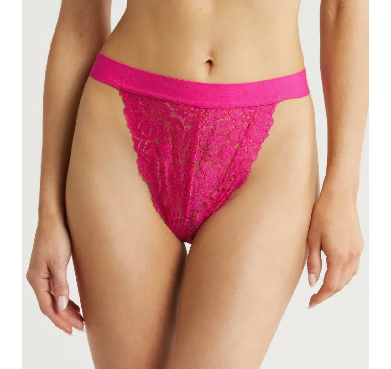 seamless women thongs for invisible under tight dressesKILO BRAVA HIGH LEG THONG: AZALEA PINK