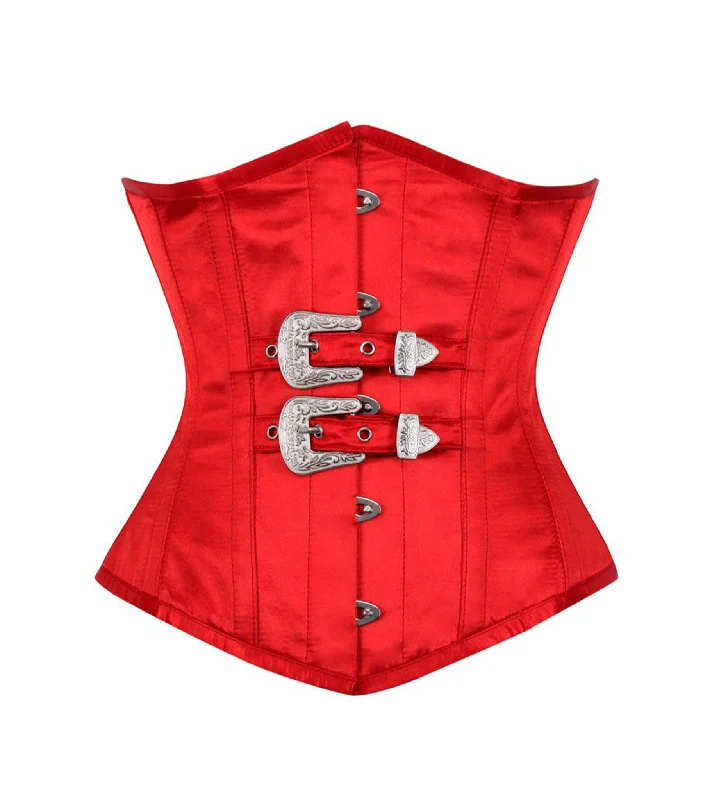 seamless women bustiers and corsets comfortDamask Red Waist Reducing Underbust Corset