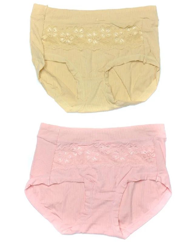 thermal panties for women in cold weatherPack of 2 Basic Soft Cotton Stretchable Panty FP-656 - Mix Colors