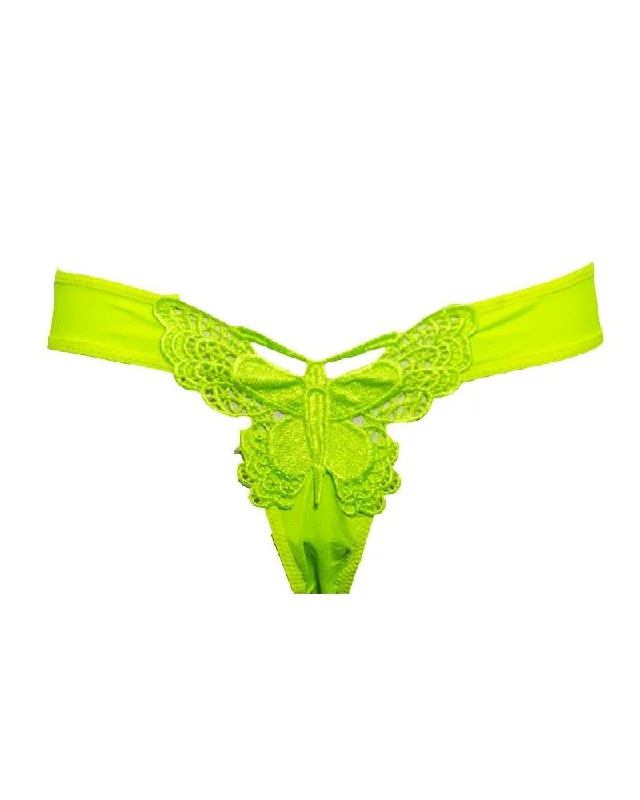 seamless wireless panties for women for a carefree experienceGreen Butterfly Net Lace Panty 6022 - Bikini Type Underwear