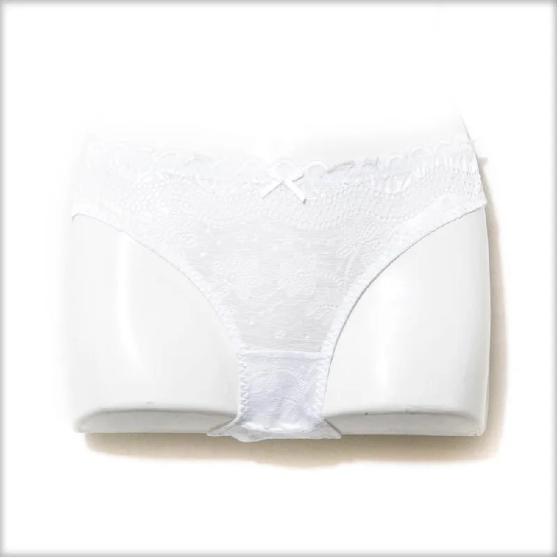 seamless thermal panties for women for warmthBridal White Net Lace Cotton Panty 5480