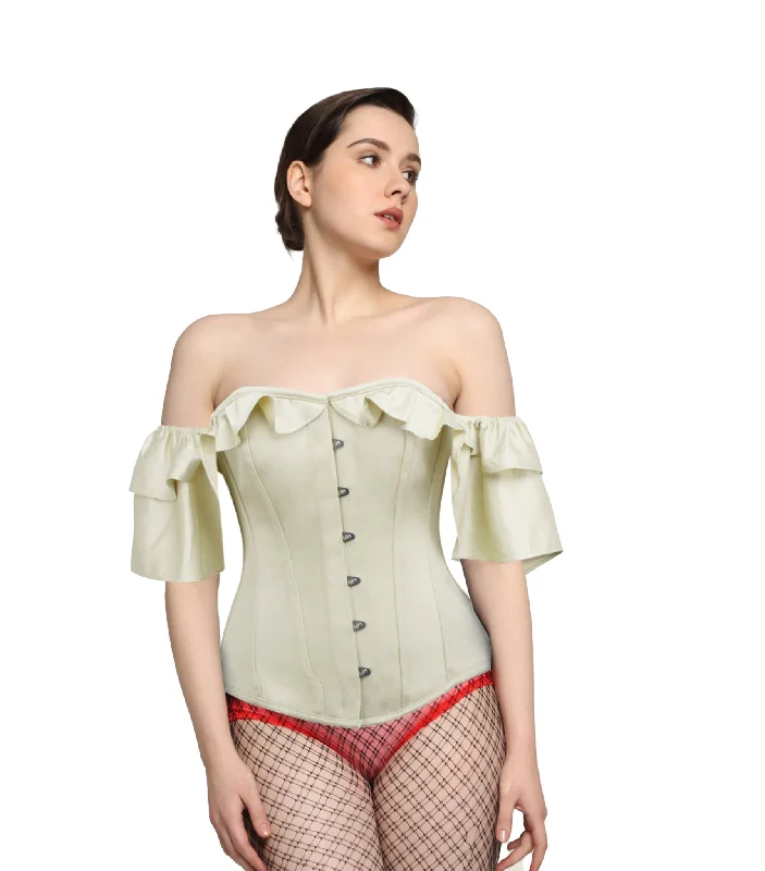 short women bustiers and corsetsIvory Satin Overbust Corset