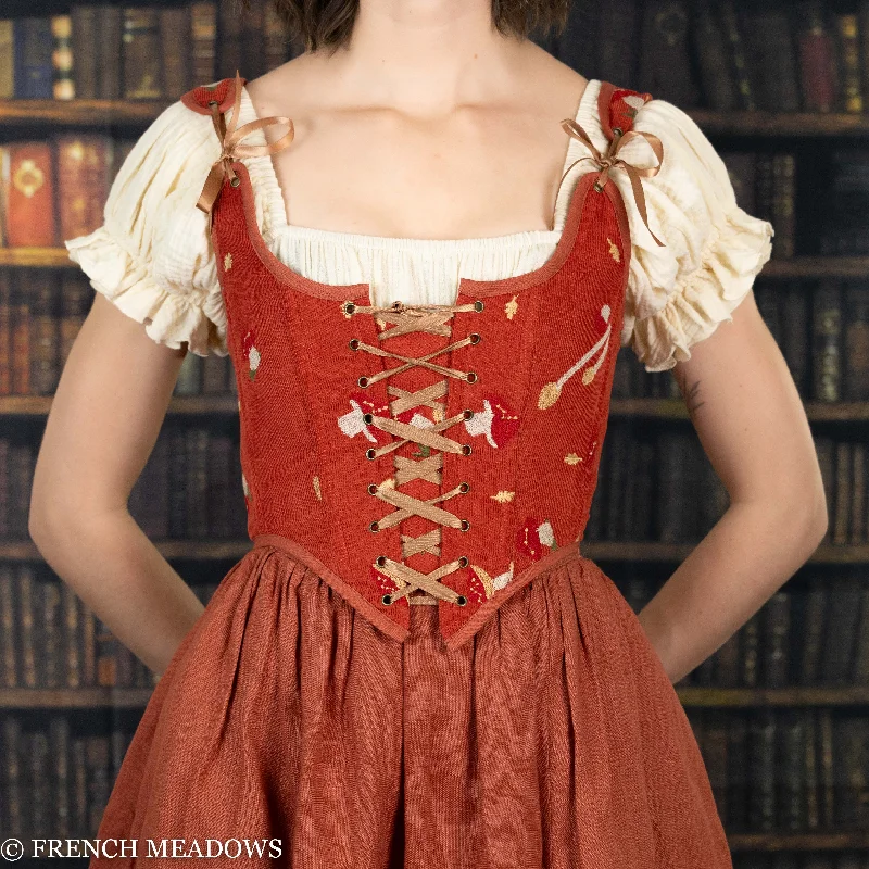 steampunk women bustiers and corsetsHandmade Embroidered Mushroom Renaissance Bodice