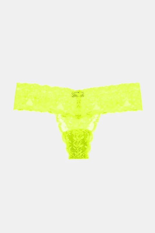 thong - style swimwear for women at the beachCutie Thong in Neon Yellow