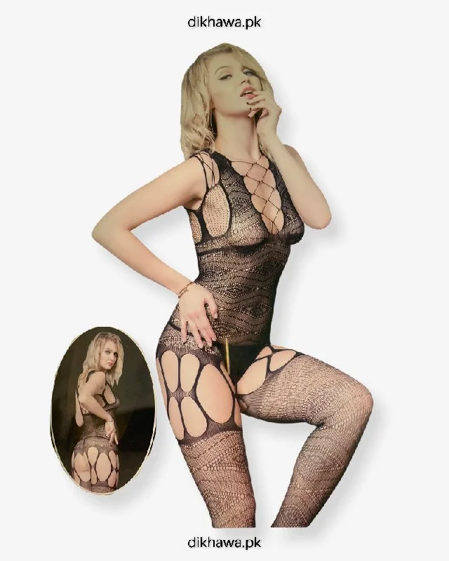 open cup women sexy lingerieHkmeair Khushi Print Sexy Net Bodystocking No 8898