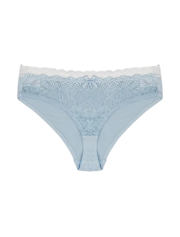 seamless low - rise women briefs for a sleek fitAiraModal™ Pastel Sky Blue Lace Brief