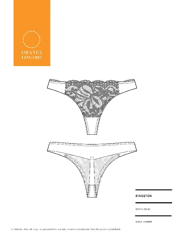 seamless anti - bacterial women thongs for daily protectionKingston Thong Underwear PDF Sewing Pattern