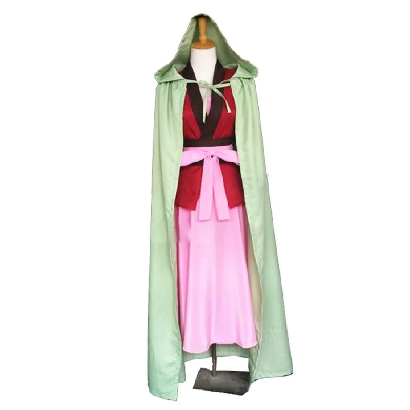 women cosplay costumes inspired by moviesYona of the Dawn Cosplay Anime Akatsuki no Yona Cosplay Costume Uniform Cape with Earrings C08965