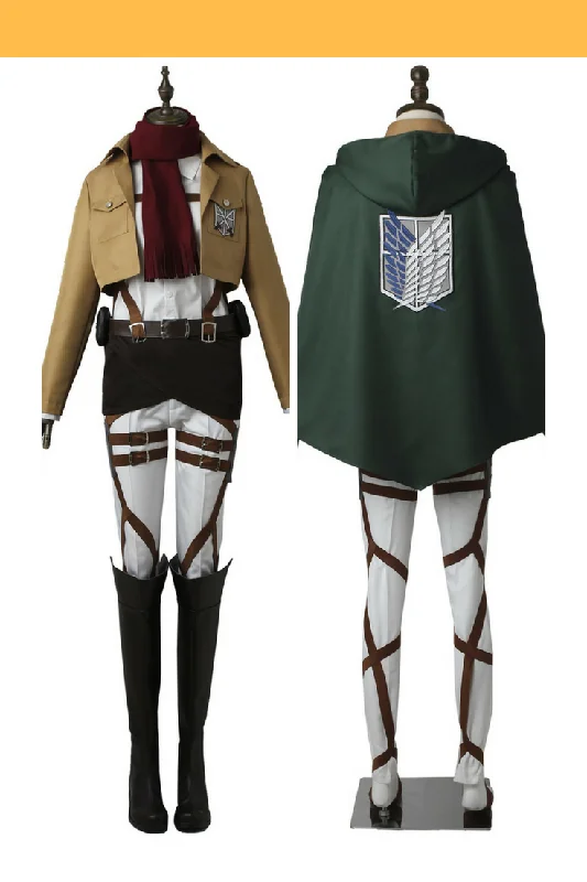 women high - quality cosplay costumesAttack on Titan Mikasa Ackerman Complete Cosplay Costume