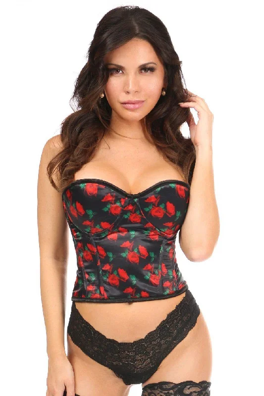 Gothic women bustiers and corsets aestheticLavish Rose Floral Underwire Bustier