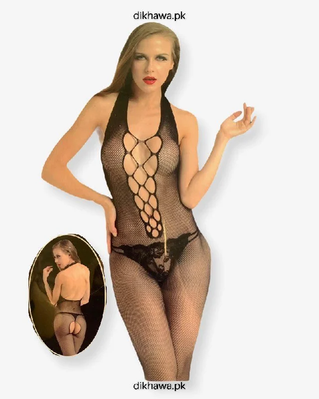 ruffled women sexy lingerie accentsHkmeair Khushi Print Sexy Net Bodystocking No 8896