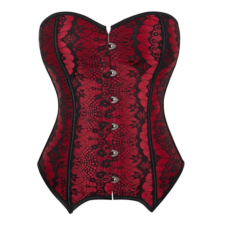 historical reenactment women bustiers and corsetsWomen's Gothic Lace Splice Overbust Corset