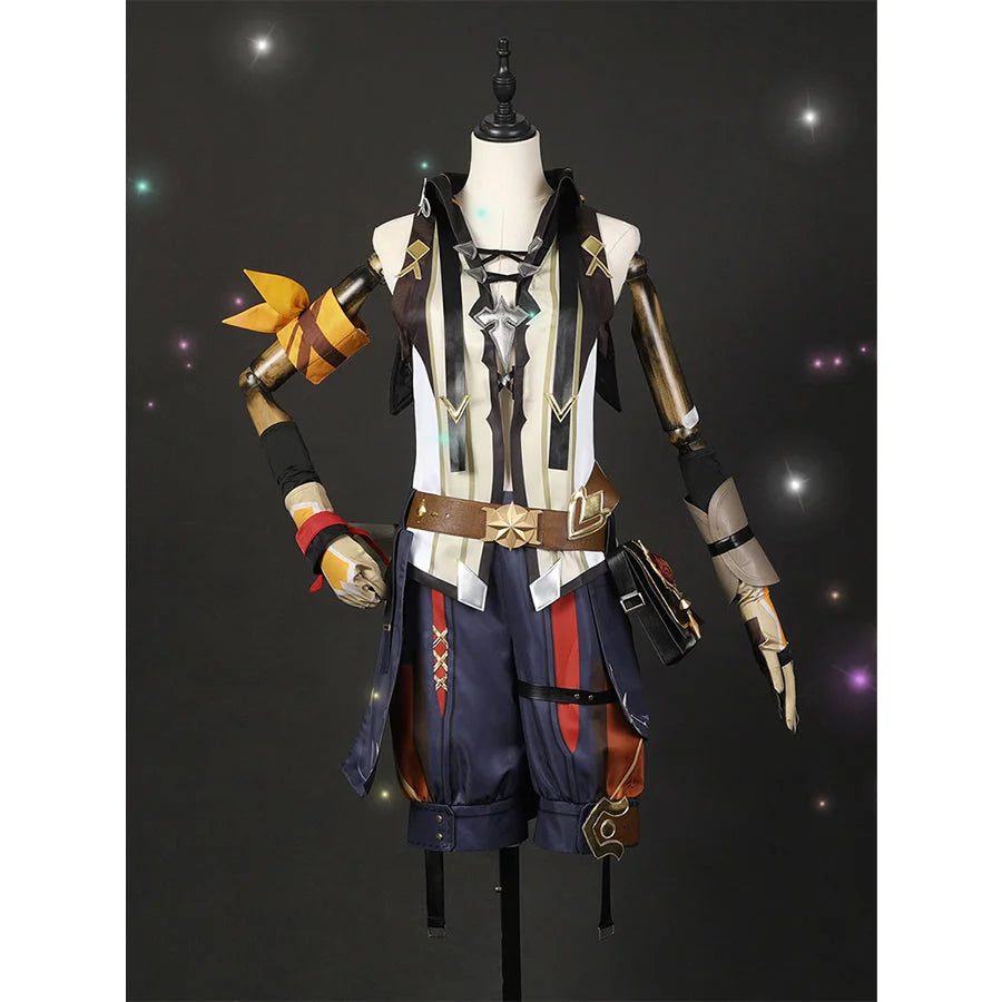 women video game cosplay costumes detailedGenshin Impact Bennett Cosplay Costume Upgraded version C02939  AA