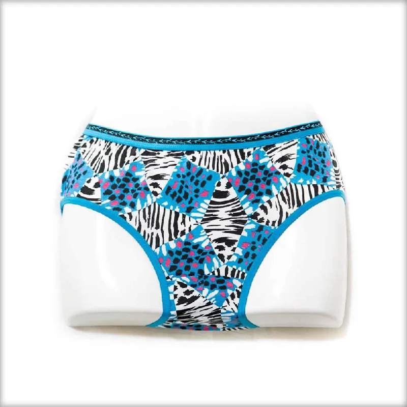 breathable panties for women with sensitive skinBlue Printed Panty