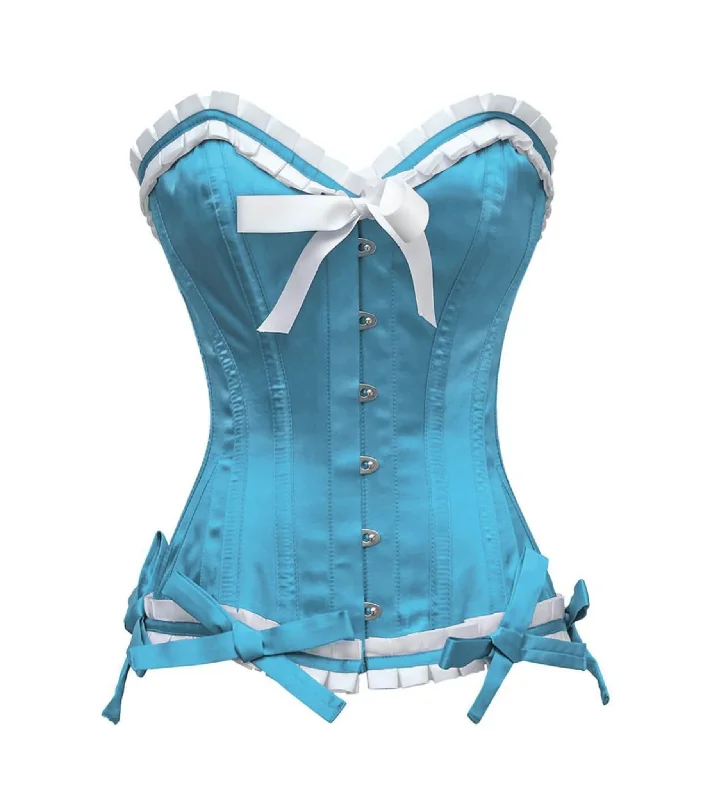 Edwardian inspired women bustiers and corsetsQuintella  White Authentic Overbust Corset