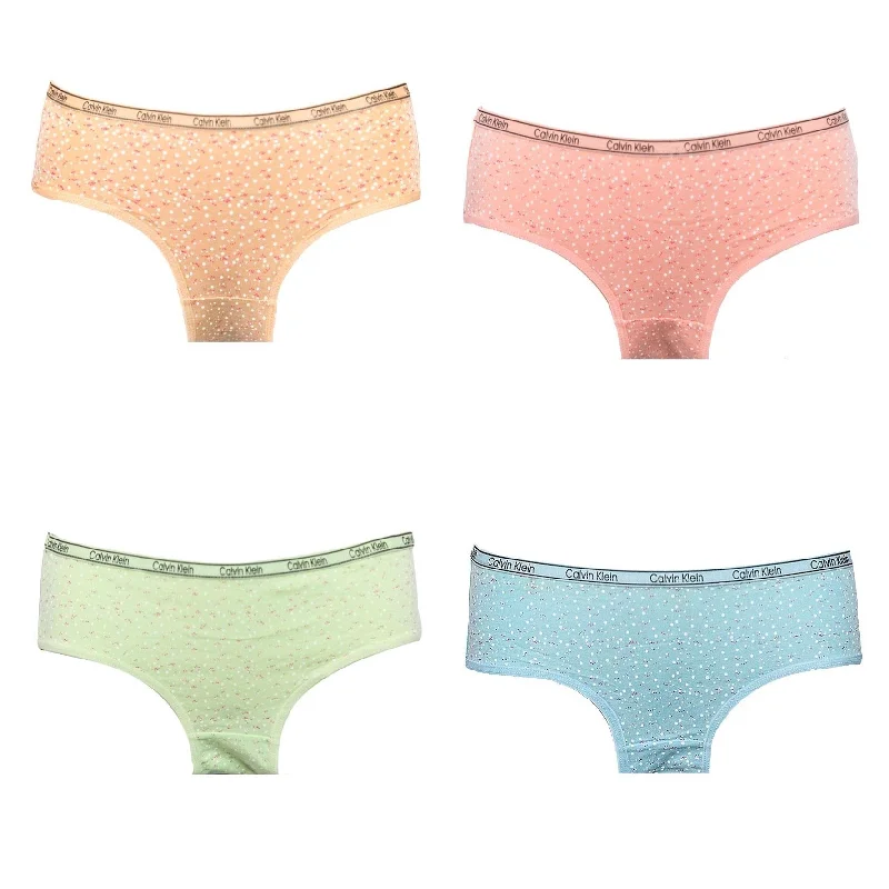 printed panties for women with unique patternsPack Of 2 CK Dotted Panties - Soft Cotton Stretchable Jersey Panty