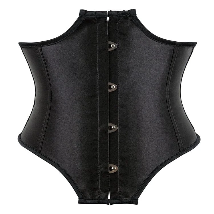 satin fabric women bustiers and corsetsWomen's Gothic Strappy Solid Color Irregular Underbust Corset