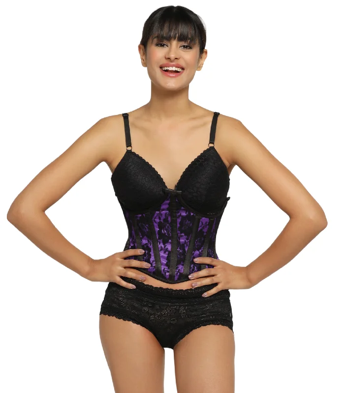 burlesque women bustiers and corsetsPurple Corset Belt