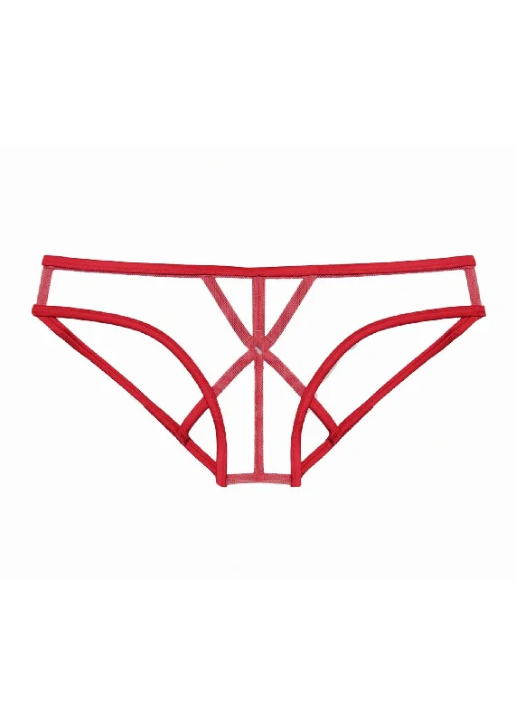 moisture - regulating panties for women with active lifestylesLuxe Strappy Bondage Panty (Rouge)