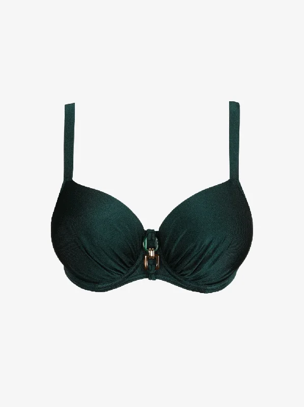 antibacterial women bikini briefs for hygieneMangalore B-I Full Cup Bikini Top - Jewel Green