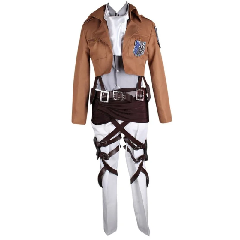 women cosplay costumes with built - in lightsAttack on Titan Shingeki no Kyojin Levi Rivaille Recon Corps Cosplay Costume mp000744