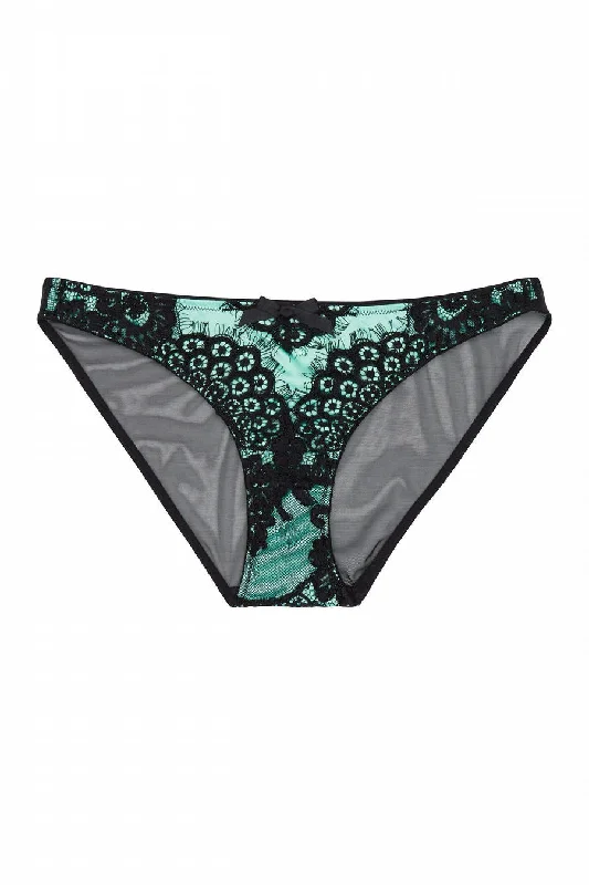 seamless low - rise women briefs for a sleek fitJaquelina Mint Lace Brief - Last Chance To Buy! (UK14)