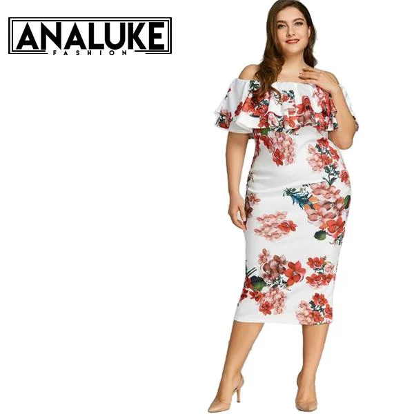 women sexy dresses with asymmetric hemlinesFloral Printed Ruffle Party Dress