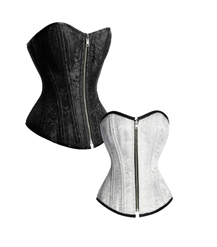 workout women bustiers and corsets supportBlack /White Reversible Overbust Waist Training Corset