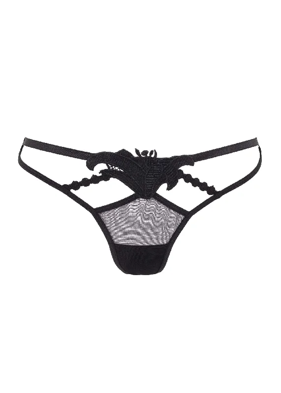 thong - style swimwear for women at the beachAmina (Black) Thong